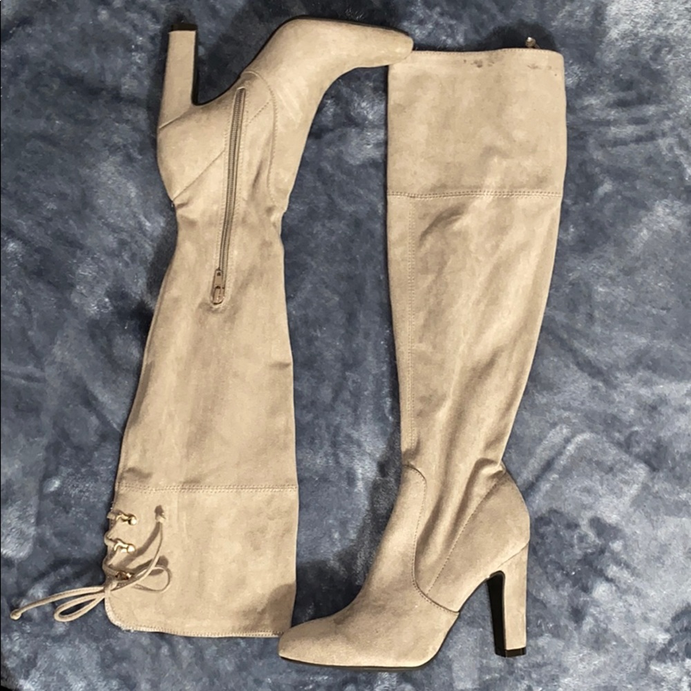 Maya wide calf thigh high boots